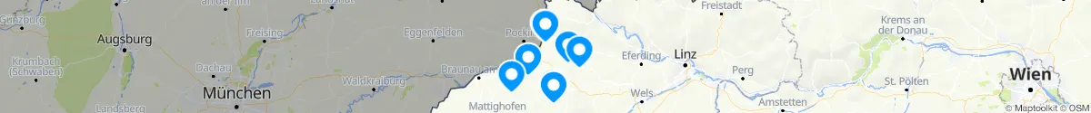 Kartenansicht für Apotheken-Notdienste in der Nähe von Suben (Schärding, Oberösterreich)